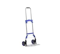 Pallit Diable pliable en aluminium - Diable de transport avec poignée télescopique 110 cm, capacité de charge 80 kg, patins antidérapants et roues souples, chariot à main DIABLO-AIR