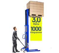 Pallit Gerbeur Hydraulique Manuel 1000 kg Hauteur 3000 mm Mât Duplex Lift-XXL