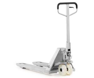 Pallit Transpalette Manuel Galvan 2500 kg Acier Galvanisé | Chariot transpalette hydraulique à main - fourches 1150 mm, roues nylon - idéal industrie alimentaire et chimique