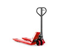 Pallit Transpalette Manuel Rouge 2500 kg - Chariot à Palettes avec Fourches 1150 mm, Roues PU, Timon Ergonomique, Garantie 5 Ans