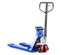 Pallit Transpalette Peseur avec Balance Integree - 2500 kg, Pas de 0,5 kg, Fourches 1150 mm, Roues PU, Transpalette Manuel avec Balance - Scale+