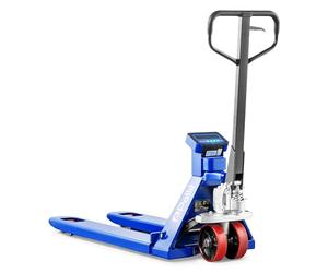 Pallit Transpalette Peseur avec Balance Integree - 2500 kg, Pas de 0,5 kg, Fourches 1150 mm, Roues PU, Transpalette Manuel avec Balance - Scale+