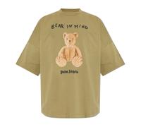 Palm Angels - Bear in Mind Loose T-shirt - Homme - Tops - Vert - Taille: S