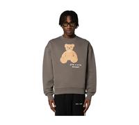 Palm Angels, Homme, Sweatshirts et sweats à capuche, Gris, Taille: S SweaT-shirt Bear in Mind avec motif d'ours
