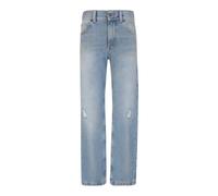 Palm Angels - Pantalon en Coton Délavé Bleu - Femme - Jeans - Bleu - Taille: W26