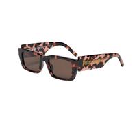 PALM ANGELS Unisex PERI006 Palm 3064 Pink havana dark brown Lunettes de soleil Acétate Havane Marron Carré Normale