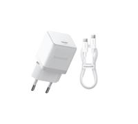 Chargeur Baseus Palm Fast Charger USB-C 30W Blanc + Câble USB-C 60W 1m Blanc
