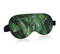 Palm Leaf Sleep Mask Blindfold Blackout Cooling Funny Eye Mask for Sleeping with Elastic Strip for Women Man Pretty