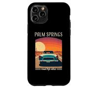 Palm Springs CA Retro Highway Nostalgie Vintage Car Design Coque pour iPhone 11 Pro