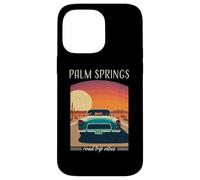 Palm Springs CA Retro Highway Nostalgie Vintage Car Design Coque pour iPhone 14 Pro Max