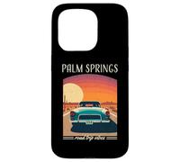 Palm Springs CA Retro Highway Nostalgie Vintage Car Design Coque pour iPhone 15 Pro
