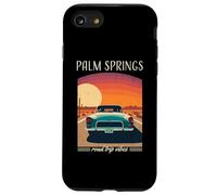 Palm Springs CA Retro Highway Nostalgie Vintage Car Design Coque pour iPhone SE (2020) / 7/8