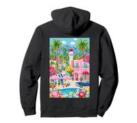 Palm Springs California Scène de Voyage Florale dans Le désert Sweat à Capuche