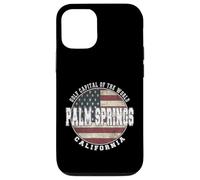 Palm Springs Drapeau américain Vintage Californie Coque pour iPhone 12/12 Pro