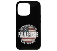 Palm Springs Drapeau américain Vintage Californie Coque pour iPhone 13 Pro