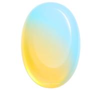 Palm Stone - Hot Massage Worry Stone for Natural Body Chakra Balancing, Reiki Healing and Crystal Grid (Opalite)