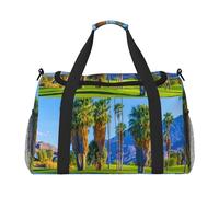 Palm Tree Golf Course Sac de voyage à main - Bagage à main durable Sac de week-end, sac fourre-tout de voyage, sac de vacances, sac de voyage, sac portable, sac fourre-tout de voyage, Noir , Taille