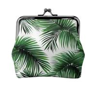 Palm Tree. Print Women's Kiss Lock Coin Pouch Mini portefeuille pour cartes et rouge à lèvres Sac à main compact souple