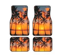Palm Tree Sunset 94634699 Tapis de sol avec dos antidérapant - Protection intérieure absorbante pour voitures, SUV et véhicules - Facile à nettoyer et durable