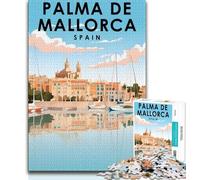 Palma de Majorque, Espagne, Puzzle 1000 pièces pour Adultes et Adolescents, Jeu Familial Anti-Stress, défi Difficile, Collection d'artistes, Beaux-Arts 75x50cm
