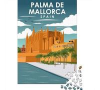 Palma De Mallorca Spain 无水印 5E9D6 Adulte Puzzle en Bois, 1000 pièces | Pour les w nds d'hiver : ce puzzle pour adultes avec 1000 pièces offre aux adultes un loisir calme en hiver.