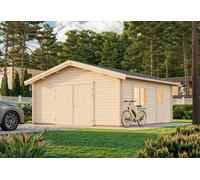 Palmako Garage de jardin en bois brut 70 mm avec porte au choix - Roger 27 m² - 120619