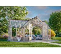 Palmako Serre de jardin en bois autoclave et verre trempé Emilia - 19,1 m² - 109878