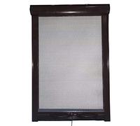 PALMAT - Moustiquaire Ajustable pour fenêtre - Anti-Insectes, Anti-Moustiques, Empêche Les Intrusions d’Insectes, Kit d'Installation Complet, Filet Écran Insecte (90 x 160 x 5 cm, Marron)