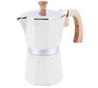 Palmcee Cafetière expresso italienne à moka de 6 tasses avec filtre de 300 ml - cafetière italienne en aluminium pour la maison et le bureau (laiteux OA)