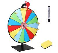 Palmcee Roue porte-bonheur, roue porte-bonheur à faire soi-même, avec marque-page, 15 emplacements, pour jeux de loterie, jeux de mots, fête de carnaval