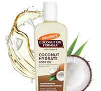 Palmer's Huile corporelle avec formule d'huile de noix de coco, crème hydratante pour le corps à l'extrait de café vert, huile de bain pour peaux sèches, 240 ml (bouchon verseur)
