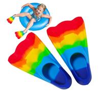 Palmes de Natation pour - Palmes Arc-en- en Silicone pour la Natation des - Palmes de plongée Confortables pour , garçons et Filles