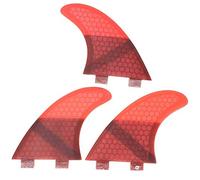 Palmes de planche de surf en fibre de verre, ensemble de propulseurs G3/G5 pour le surf, palmes de stand up paddle avec conception à réaction rapide, modèle vertical pour les (Rouge)