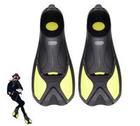 Palmes De Plongée avec Tuba - Palmes De Natation À Lame Courte, Design De Poche Complète pour Les Pieds, Équipement D'entraînement De Taille Voyage pour La Pratique des Sports Nautiques