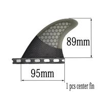 Palmes De Surf Bilong Fut,Azul Central,Knubster Center Stabilizer Fin,Barbatanas De Red Azul,Wakeboard - Type 89mm Black