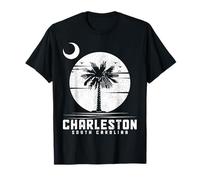 Palmetto Moon Pride Vintage de Charleston en Caroline du Sud T-Shirt