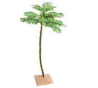 vidaXL Palmier 88 LED – Décoration de jardin et intérieur blanc 345137