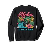 Palmier Aloha State of Mind Retro Wave Hawaii Beach pour Femmes Sweatshirt