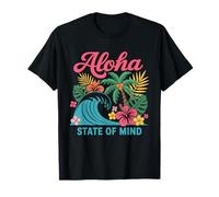 Palmier Aloha State of Mind Retro Wave Hawaii Beach pour Femmes T-Shirt