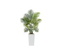 Palmier Areca Artificie-Duoku-1,2 m-Plante Tropicale en Pot Blan pour Intérieur, Bureau et Extérieur-Lot de 2