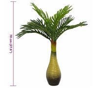 Palmier artificiel 9 feuilles 70 cm vert_2 ans garantie_56365