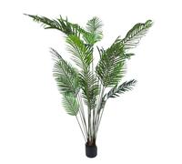 Palmier artificiel Areca - 200 cm - Palmier artificiel avec de longues feuilles plumeuses - Plante tropicale artificielle de qualité supérieure pour salon, bureau et véranda - Sans entretien et
