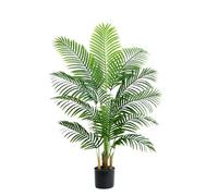 Palmier Artificiel Arnusa en Pot 120cm, Plante Artificielle Areca Interieur, Arbre Artificiel Décorative pour Salon Balcon Chambre Bureau (Pot Noir, 120cm)