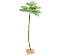 Palmier artificiel avec 136 couleurs blanc chaud, hauteur 220 cm, 8 effets de lumière, décoration de fête pour la maison, l'intérieur et l'extérieur, base en jute, économe en énergie