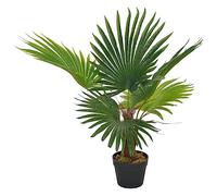 Palmier artificiel avec pot - 70 cm - Vert et marron - En plastique - Facile d'entretien - Pour salon, bureau, balcon, jardin - Décoration intérieure et extérieure - Décoration de table - Décoration