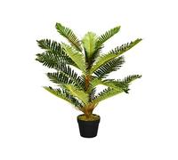 Palmier artificiel H.0,85 m arbre artificiel tronc branches lichen feuilles grand réalisme pot inclus