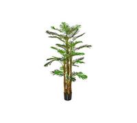 Outsunny Palmier artificiel H.1,85 m, tronc branches feuilles lichen, grand réalisme, pot inclus