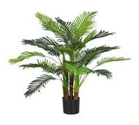 Palmier artificiel H.1 m arbre artificiel tronc branches lichen feuilles grand réalisme pot inclus