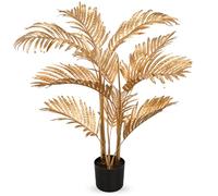 Palmier artificiel tropical doré - Grandes plantes d'intérieur - Décoration pour salon, bureau, chambre à coucher, maison - 90 cm