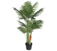 Palmier artificiel - vidaXL - 120 cm - Vert - 3 troncs - 18 branches - 445 feuilles - PP - Pot stable - Peu d'entretien